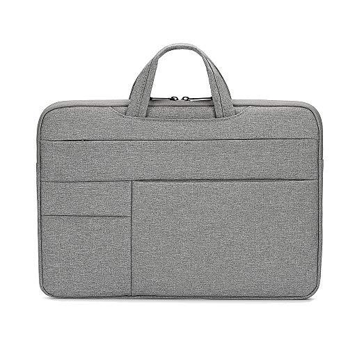 Zwbfu Bolsa portátil para laptop de 15,6 polegadas, impermeável, cinza claro