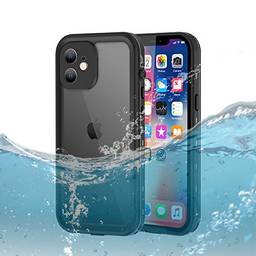 Capa à prova d'água para iPhone 12 6.1, certificação DOOGE IP68 à prova de choque/sujeira / neve; capa protetora de corpo inteiro resistente com protetor de tela integrado para iPhone 12 de 6,1 polegadas