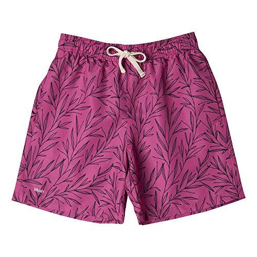 Shorts Casual Estampado Folhagem Color, Mash, Masculino, Vermelho Claro, P