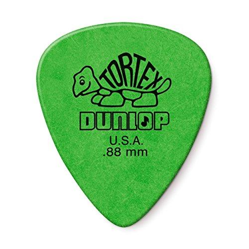 Palheta de guitarra Dunlop Tortex padrão 0,88 mm verde - embalagem com 72