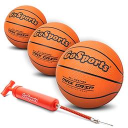 GoSports Pacote com 3 mini basquete de 17,78 cm com bomba premium – perfeito para mini bastidores ou treinamento
