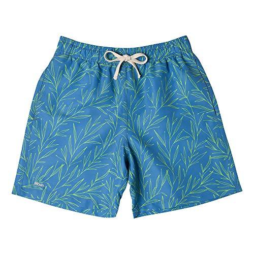 Shorts Casual Estampado Folhagem Color, Mash, Masculino, Azul Medio, M