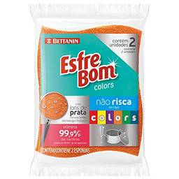 Esponja Não Risca Color Pacote com 2 unidades, EsfreBom