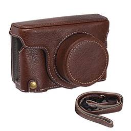 Bonnu Bolsa portátil para câmera de couro sintético bolsa de transporte com alça de ombro para câmera Fujifilm X100V/X100F