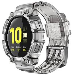 SUPCASE Capa Unicorn Beetle Pro Series para Galaxy Watch 5 de 44 mm (2022)/Galaxy Watch 4 de 44 mm (2021), capa protetora robusta com pulseira (VerdeEscuro)