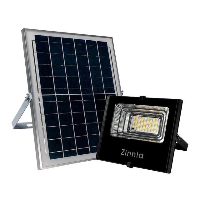 Refletor Solar Zinnia Zrs100, Led, 100w, Bateria 8000mah, Com Controle Remoto, Ip67, Zne-zrs100-01