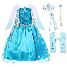 WonderBabe Cosplay fantasia de princesa de neve para meninas P010 140