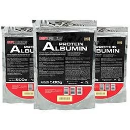 Kit 3x Albumina Protein, Bodybuilders, Baunilha, 500g