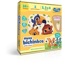 Meus Bichinhos - Quebra Cabeça 2, 3 e 4 peças, Toyster Brinquedos, Colorido