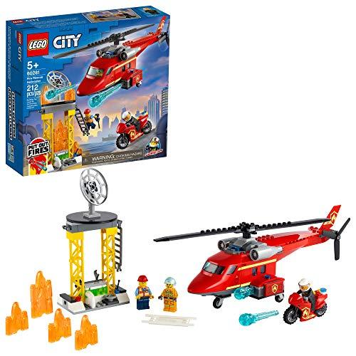 60281 LEGO® City Helicóptero de Resgate dos Bombeiros; Kit de Construção (212 peças)