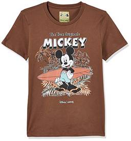 Colcci Fun Camiseta Mickey Surf, 6, Marrom Baoba