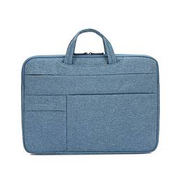 Zwbfu bolsa portátil para laptop de 15,6 polegadas, capa para laptop à prova d'água, bolsa de nylon para laptop, bolsa de lazer para negócios, azul