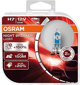 Lâmpada H7 OSRAM Night Breaker Laser, Luz Branca/Amarela