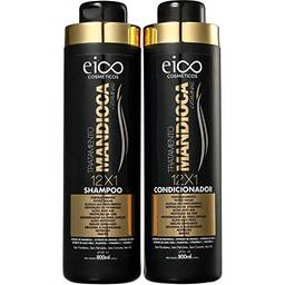 Kit Eico Seduction Tratamento Mandioca Shampoo + Condicionador - 800ml, Kit Eico Seduction Tratamento Mandioca Shampoo + Condicinador - 800ml