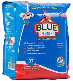 Tapete Higiênico Blue Premium 07 Unidades Blue Premium para Cães, 07 Unidades