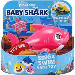 Brinquedo Zuru Robo Alive Mommy Baby Shark Candide Rosa