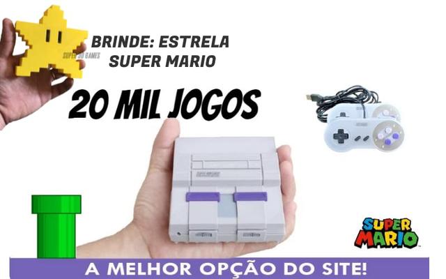 Mini Super Nintendo 20 mil jogos 2 controles - Super 3D Games