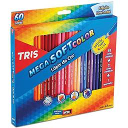 Lápis de Cor Sextavado, Summit, Mega Soft Color, 684062, 60 Cores, Multicor