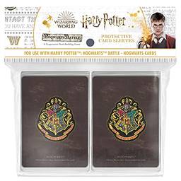 Harry Potter Hogwarts Battle Card Sleeves | 160 Card Protector Sleeves for Hogwarts Cards from Harry Potter Deckbuilding Games | Cardsleeve Back Artwork Featuring Hogwarts Crest