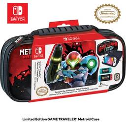 Game Traveler Metroid Nintendo Switch Case - Switch Carry Case for Switch OLED, Switch and Switch Lite, Hard Portable Travel Case, Adjustable Viewing Stand & Bonus Game Cases, Deluxe Carry Handle
