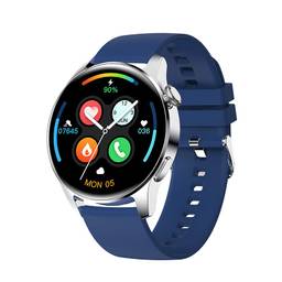 SANDA Bluetooth Call Relógio Inteligente Masculino Toque Completo Esporte Fitness Relógios À Prova D' Água Freqüência Cardíaca Banda De Aço Smartwatch Android IOS (Blue)