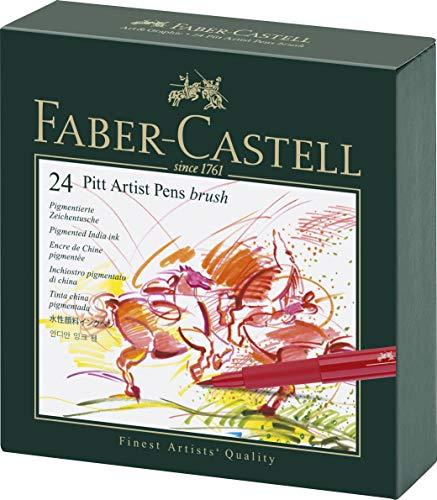 Canetas Artísticas Pitt Ponta Pincel (B) Gift Box 24 Cores, A&G Faber-Castell