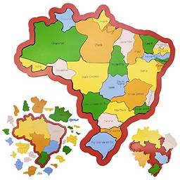 Mapa Brasil - Regiões - Estados E Capitais, Multicor