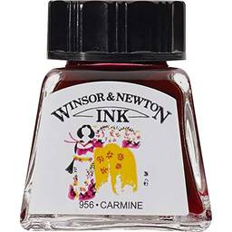 Winsor & Newton Drawing Inks Tinta para Desenho, Vermelho (Carmine), 14 ml