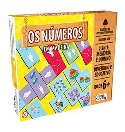 Brinquedo Pedagógico Madeira os Números Domino e Memoria Pais E Filhos
