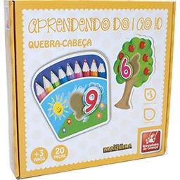 Brinquedo Pedagógico Madeira Quebra Cabeça Números 1 ao 10 Brincadeira De Criança