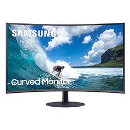 Monitor Curvo Samsung 32" FHD, com speaker embutido, HDMI, Display Port, VGA, 75hz,Freesync, Preto, Série CT550