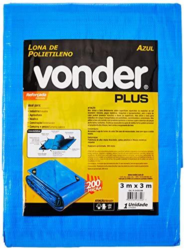 Vonder Plus Lona Reforçada de Polietileno, Azul, 3 x 3 m