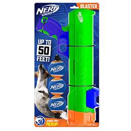 Nerf Dog Bola de tênis Blaster brinquedo para cães, 40,6 cm com 3 bolas, verde