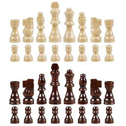 Snario Substituição do jogo de xadrez de madeira de peças de xadrez internacional de 32 peças