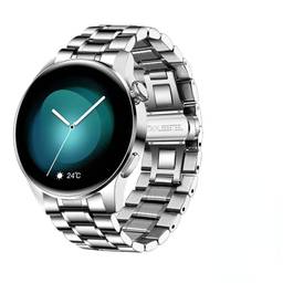 SANDA Bluetooth Call Relógio Inteligente Masculino Toque Completo Esporte Fitness Relógios À Prova D' Água Freqüência Cardíaca Banda De Aço Smartwatch Android IOS (Steel silver 2)