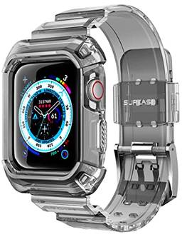SUPCASE Capa [Unicorn Beetle Pro] para Apple Watch 4 / Apple Watch 5 [44mm], capa protetora robusta com alças para Apple Watch Series 4 2018 / Series 5 2019 Edition (FrostBlack)