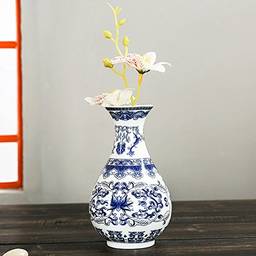 Vasos de porcelana monque de parede tradicionais chineses azuis e brancas pintados rara cerâmica sala de estar ornamentos de casa antigos