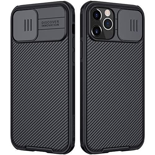 Capa Nillkin CamShield Pro Slim compatível com iPhone 12/iPhone 12 Pro, capa protetora para 12 Pro com protetor de câmera PC rígido e capa de telefone TPU para celular 12 6,1 polegadas (black)