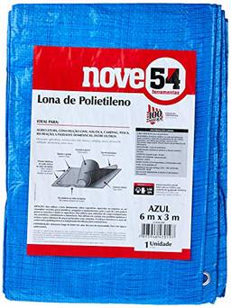 Lona De Polietileno Azul 6 M X 3 M Nove54 Nove 54