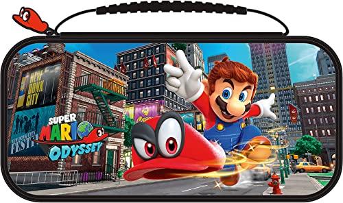 Officially Licensed Nintendo Switch Super Mario Odyssey Carrying Case – Protective Deluxe Travel Case with Adjustable Viewing Stand - Game Case Included