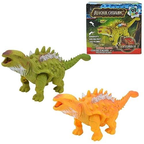 Dinossauro Anquilossauro Brinquedo Com Som E Luzes (Verde)
