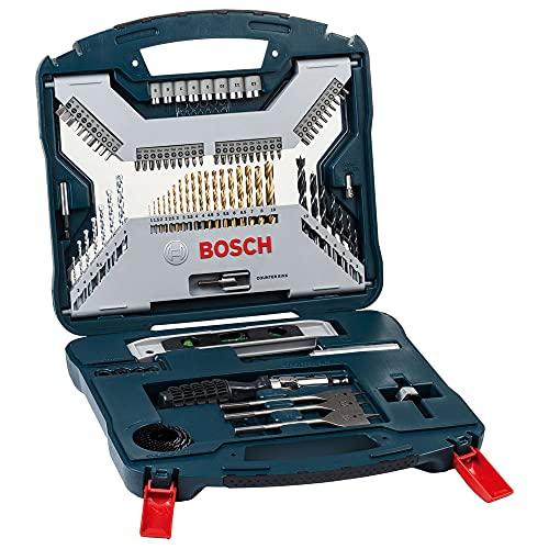 Kit de pontas e brocas em titânio Bosch X-Line com 100 peças