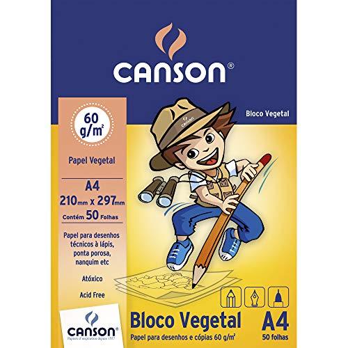 Bloco Canson Vegetal A4 60g/m² com 50 folhas