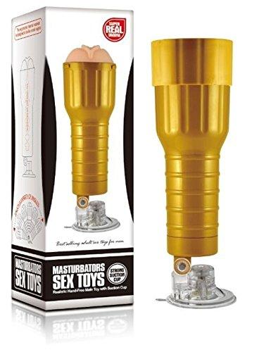 Masturbador Masculino com Ventosa Desire Cup, Vipmix, Dourado