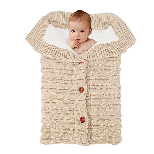 Cobertor de lã para bebês recém-nascidos, cobertor para cochilo, cobertor para cochilo e veludo, para bebês e crianças pequenas, cobertor macio e quente, saco de dormir