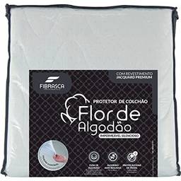 Protetor de colchão Flor de Algodão impermeável - Casal Fibrasca, BRANCO, 140X190