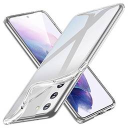 ESR Capa transparente compatível com Samsung Galaxy S21 Plus (6,7 polegadas) (2021), capa fina, macia e flexível de polímero transparente, capa traseira transparente