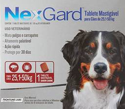 NexGard Antipulgas e Carrapatos para Cães de 25,1 a 50kg 1 tablete