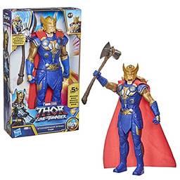 MARVEL Boneco 30 cm Thor: Love and Thunder Stormbreaker Strike Thor - F3360 - Hasbro, Azul