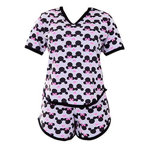Pijama Fadinha Tecido Refrescante Short Cós Alto Click Mais Bonita (P, Minnie)